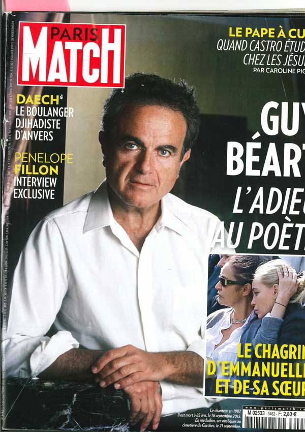 Paris Match 2015 cover