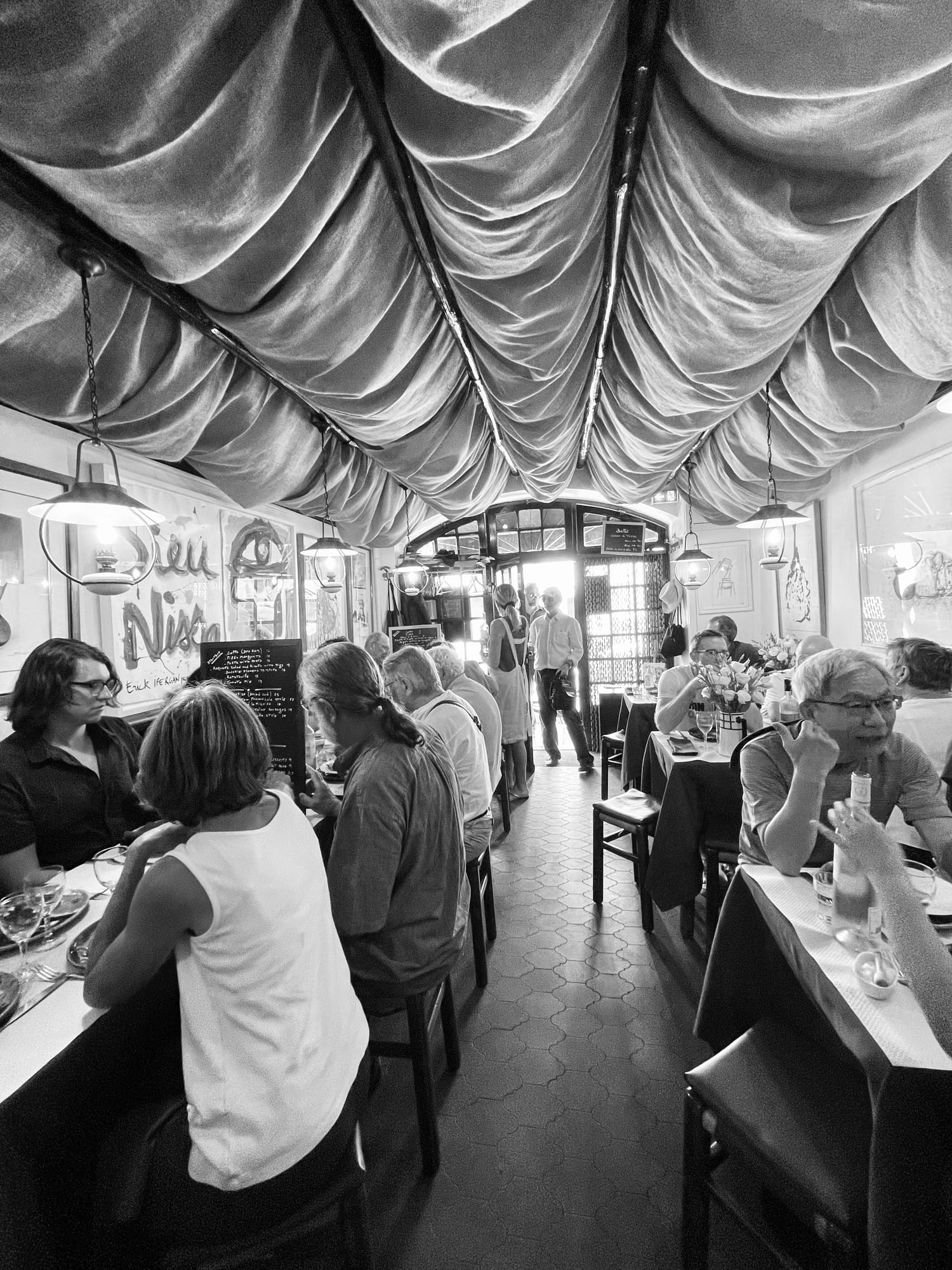 restaurant la merenda pendant le service